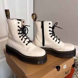 Platform White Dr. Martens (Jardon Boot)